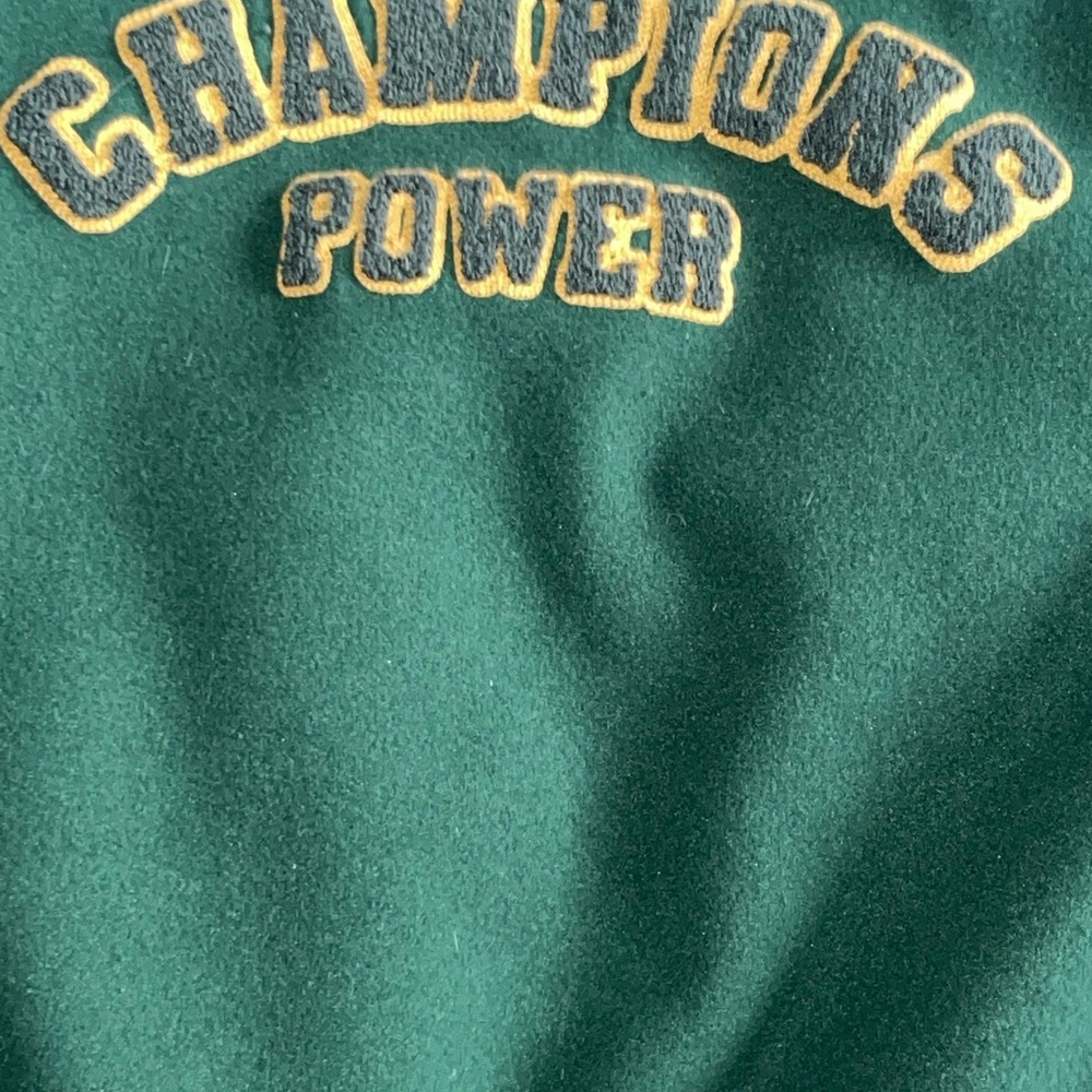 Zara Green and White Varsity Jacket for Kids - Picture 2 of 5